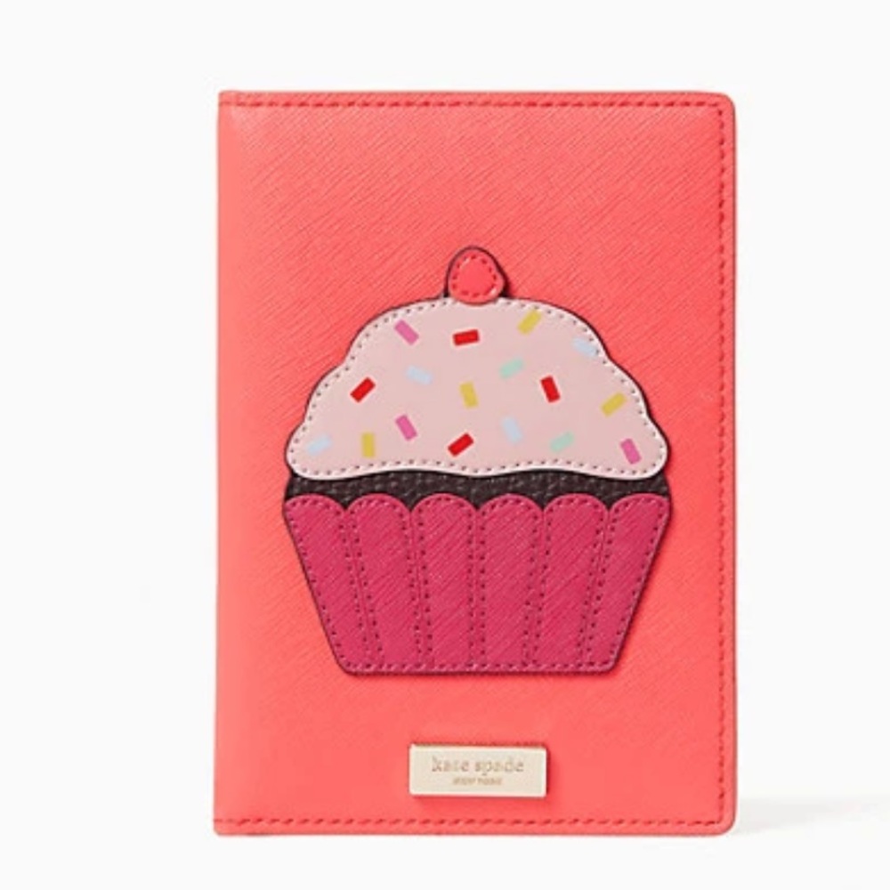 Kate Spade Graphic Take The Cake Imogene Passport Holder.